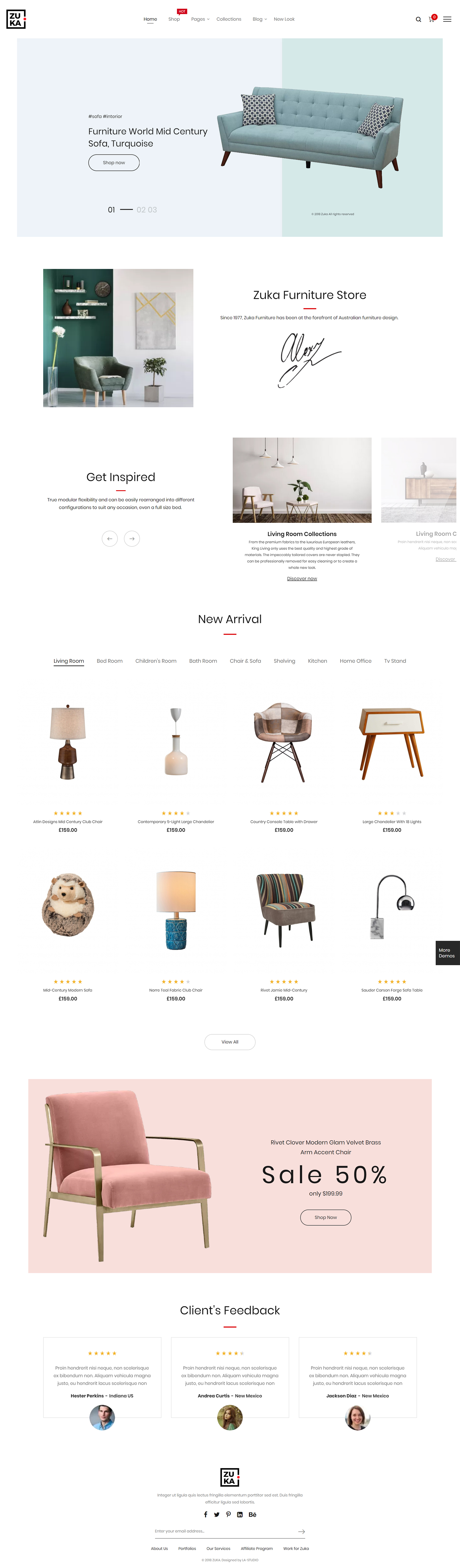furniture store website design